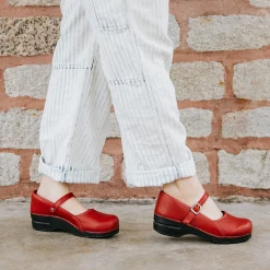 Clare Women's Mary Jane Clog in Red