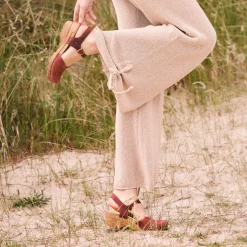 Heart Women's Sandal in Deep Red