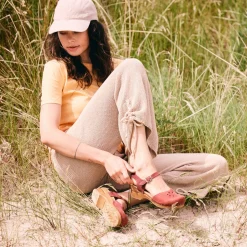 Heart Women's Sandal in Deep Red