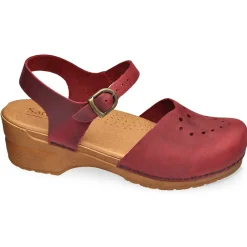Heart Women's Sandal in Deep Red