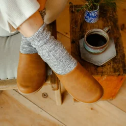 Holsted Unisex Mule Slipper in Cognac