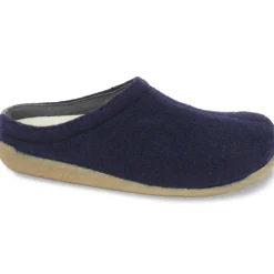 Lodge Slide Unisex Wool Slipper in Navy